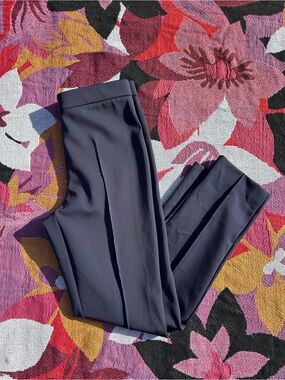 Leggiadro Slim Pintuck Pant In Navy